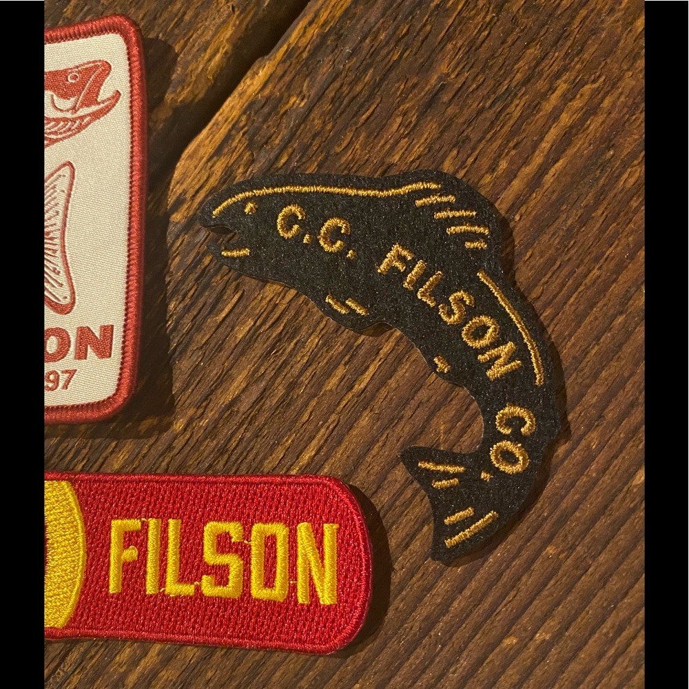 Filson fish patch new with bag/tag